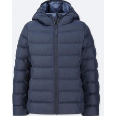 מעיל Uniqlo בצבע נייבי לילדות עם כובע